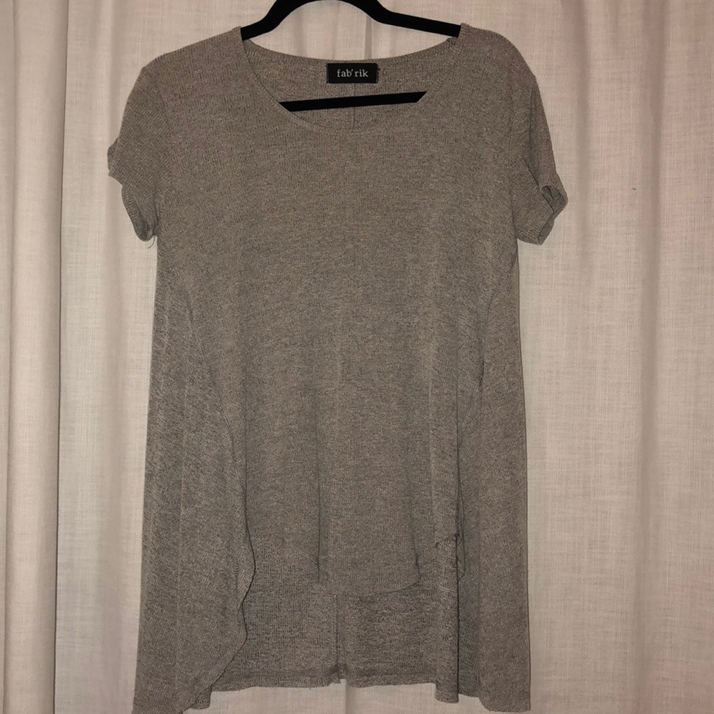 Grey high-low shirt